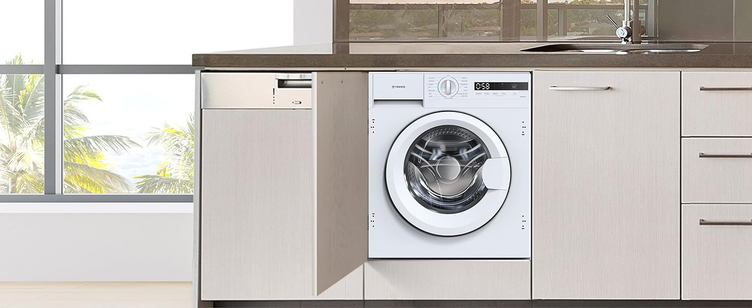 Teknix Built-in 8kg Washing Machine White