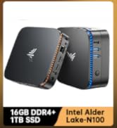 NiPoGi Mini PC 12th Gen Intel Alder Lake-N100 Processor (up to 3.40GHz) Mini Computer 16GB RAM+51...