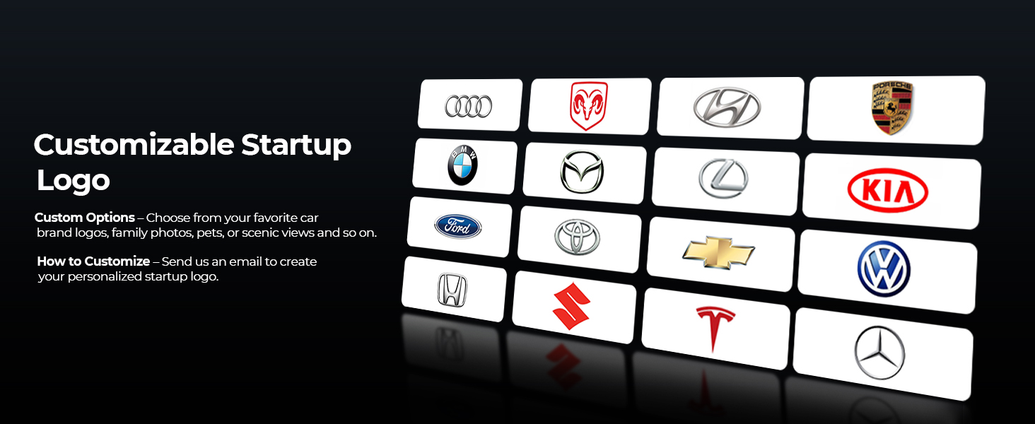 car play screen for car Customizable Startup Logo