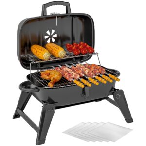 Outsunny Charcoal Barbecue Grill Folding BBQ Grill with 1232 cm² Cooking Area