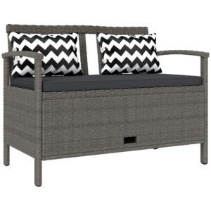 Outsunny 2 Seater Garden Storage Bench with 160L Capacity