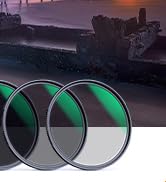 K&F Concept 82mm UV, CPL, ND1000, Lens Cap Filter set, MCUV, Polarizer, 10-stop Neutral Density W...