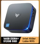 NiPoGi Mini PC W-11, Mini PC Intel Alder Lake Ν95 (Beats N5095/N5105, Up to 3.4GHz), Mini Compute...