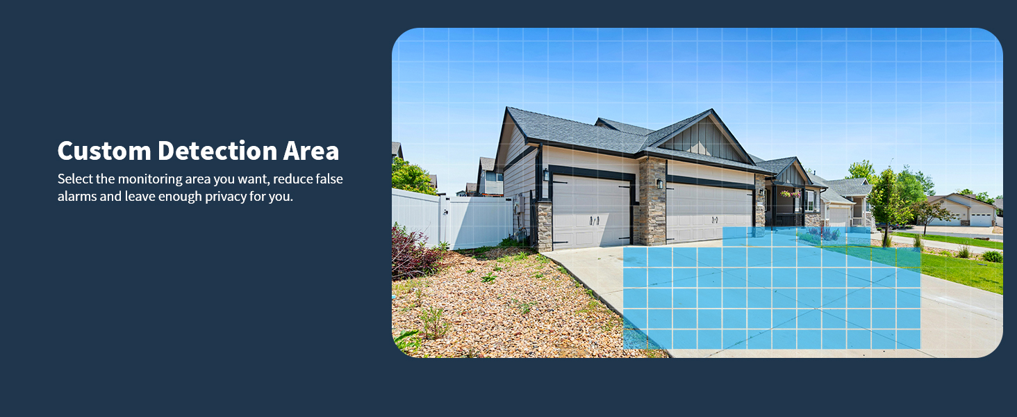 customized area for detection