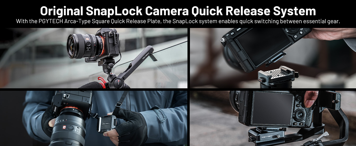 PGYTECH Beetle Camera Clip V2 with Plate Quick Release System for Sony, Nikon, Fuji, DSLR/SLR