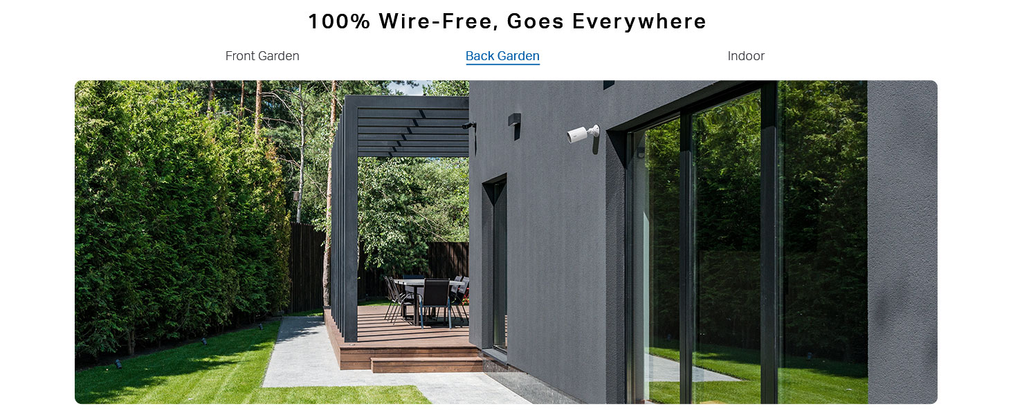 Smart Wire-Free Indoor/Outdoor Security Camera, Superior 2K Visuals, Wire-Free