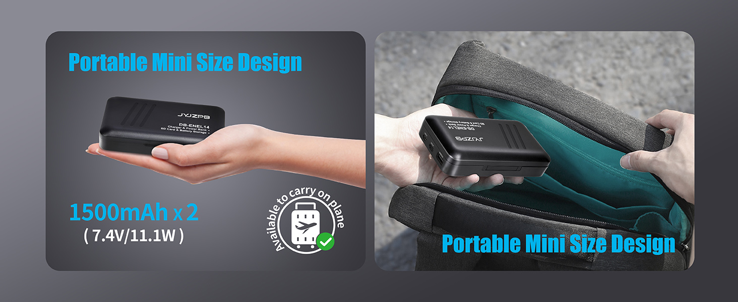 JYJZPB EN-EL14 EN-EL14A Battery for Nikon D3200