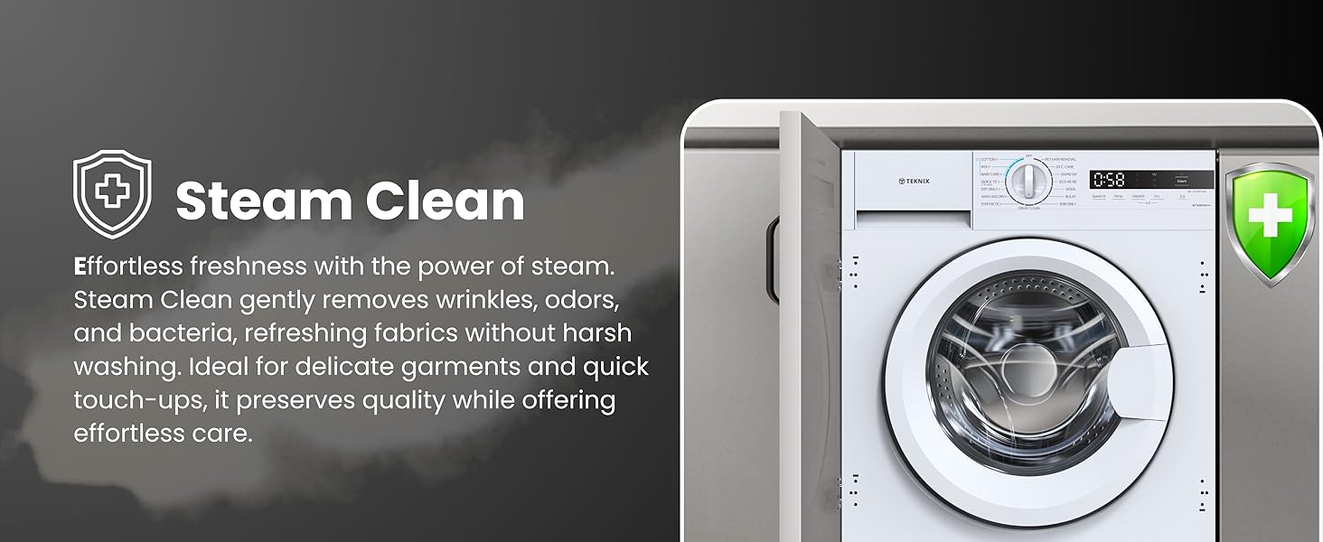 Teknix Built-in 8kg Washing Machine White