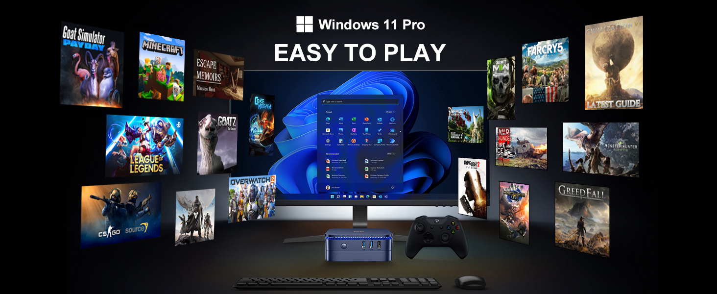 mini pc，windows 11 Pro