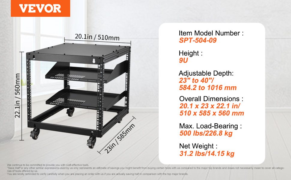 av rack in wall