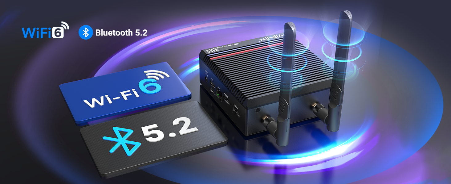 MINIX Fanless Mini PC Windows 11 Pro NEO Z350-0dB 16GB DDR4 512GB