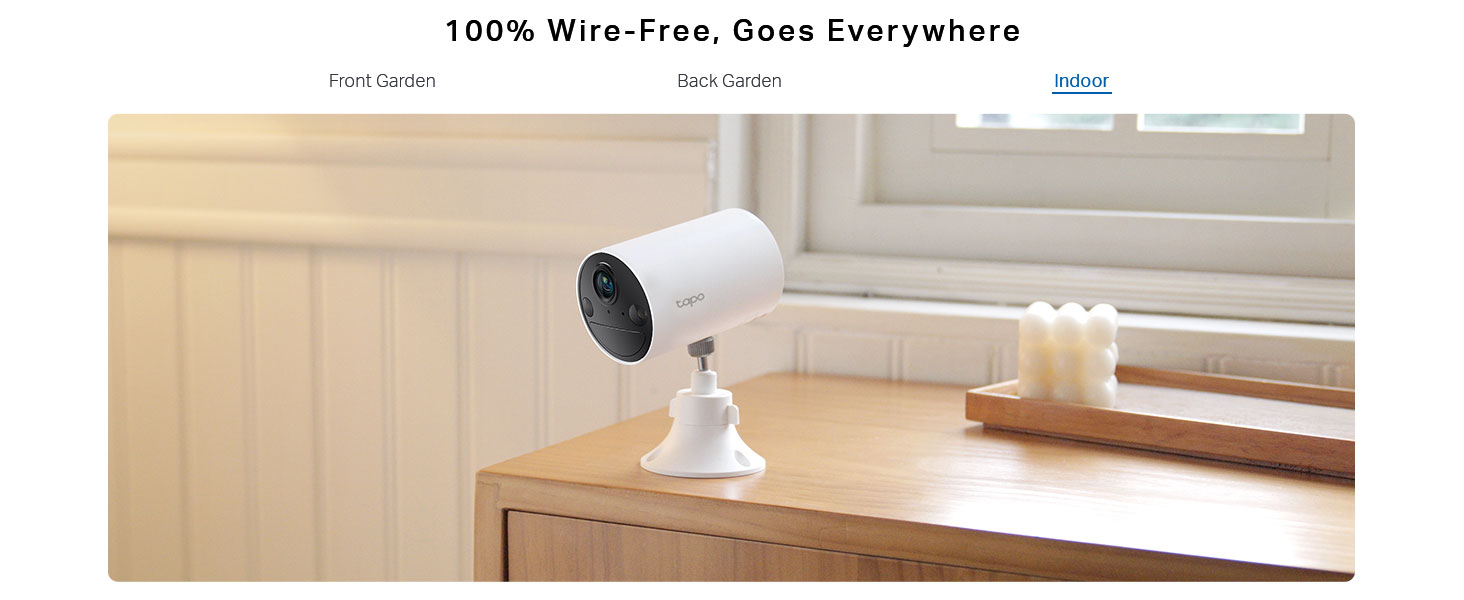 Smart Wire-Free Indoor/Outdoor Security Camera, Superior 2K Visuals, Wire-Free