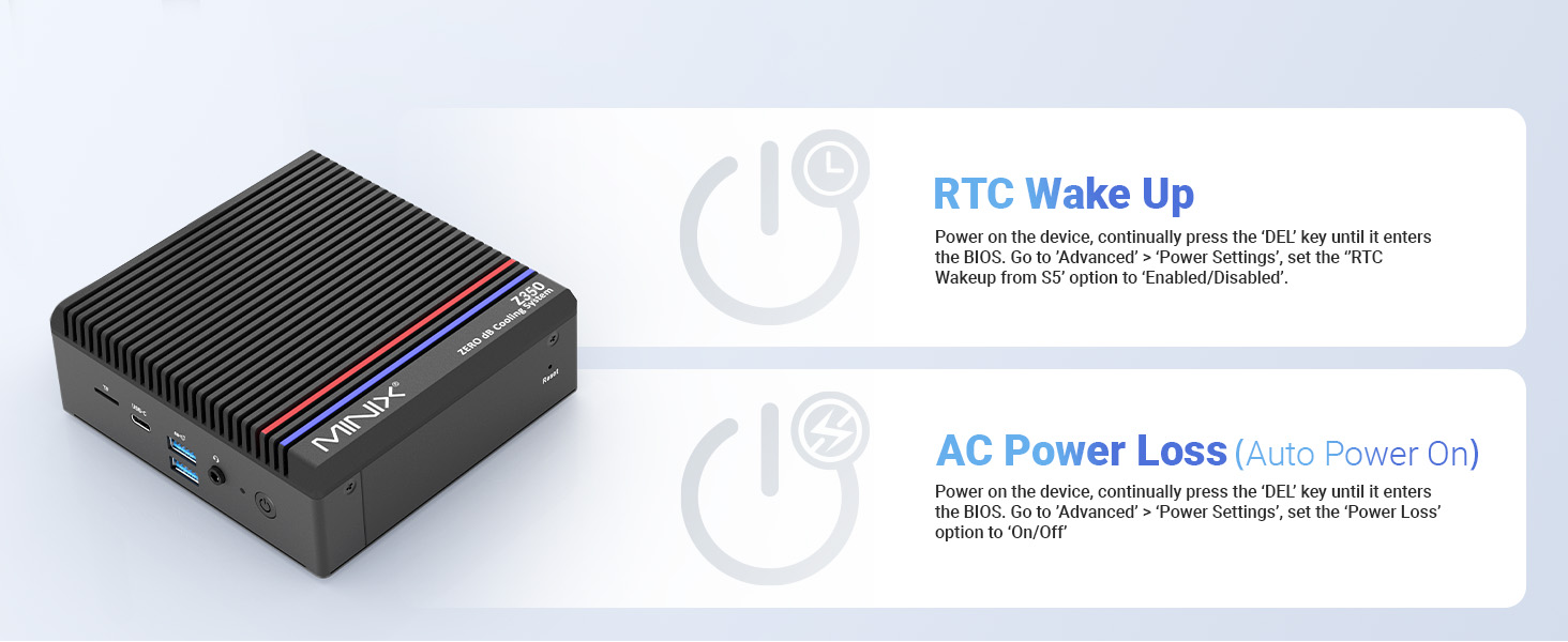 MINIX Fanless Mini PC Windows 11 Pro NEO Z350-0dB 16GB DDR4 512GB