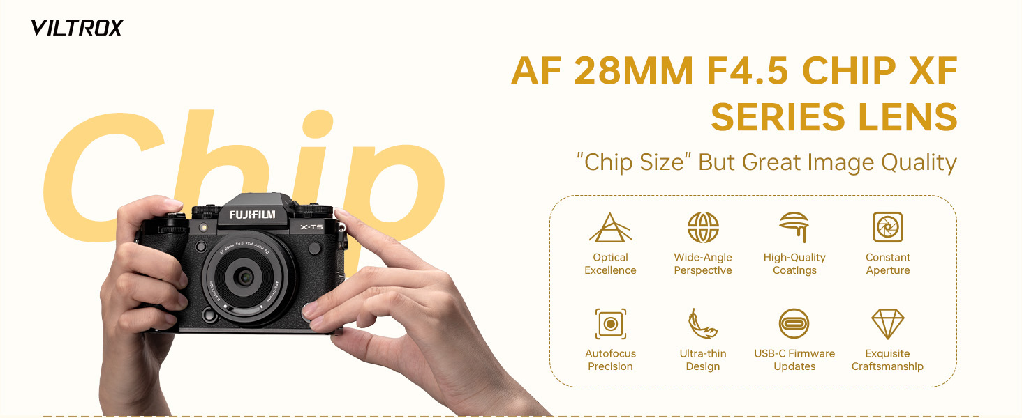 VILTROX 28mm F4.5 XF Lens Pancake X-Mount Lens