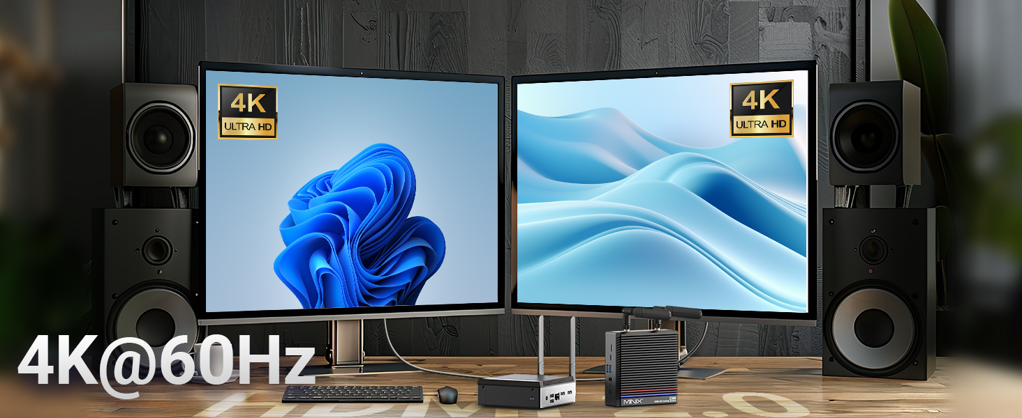 MINIX Fanless Mini PC Windows 11 Pro NEO Z350-0dB 16GB DDR4 512GB