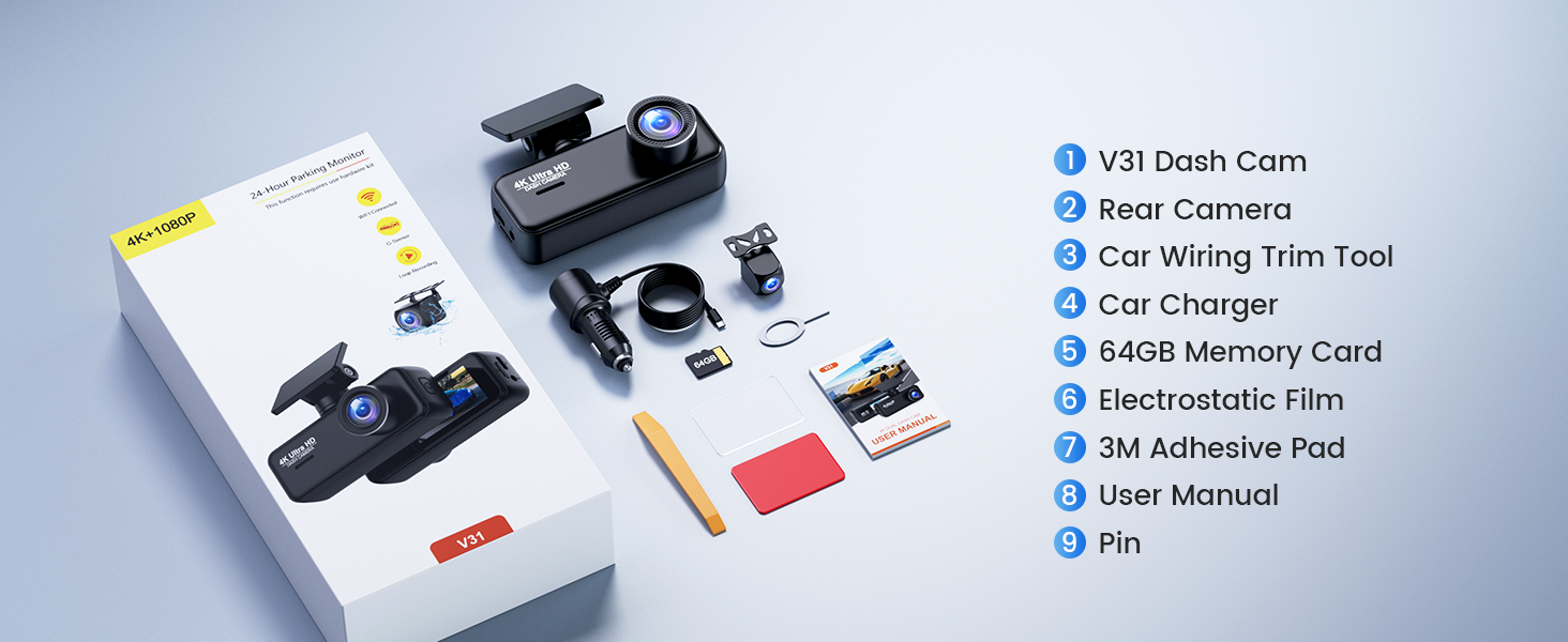 front and rear dash camera