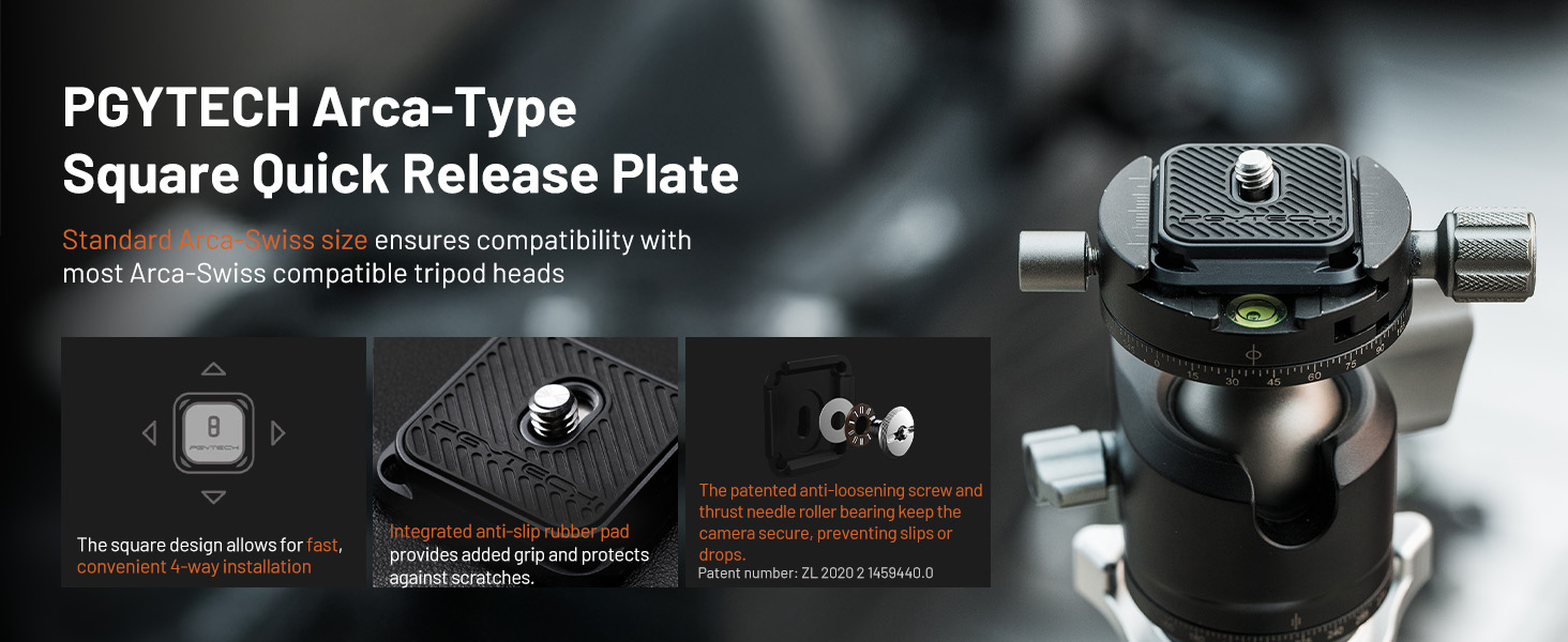 PGYTECH Beetle Camera Clip V2 with Plate Quick Release System for Sony, Nikon, Fuji, DSLR/SLR