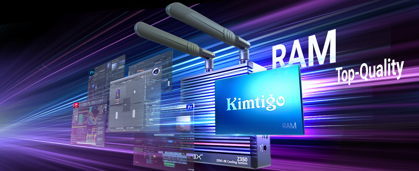 MINIX Fanless Mini PC Windows 11 Pro NEO Z350-0dB 16GB DDR4 512GB