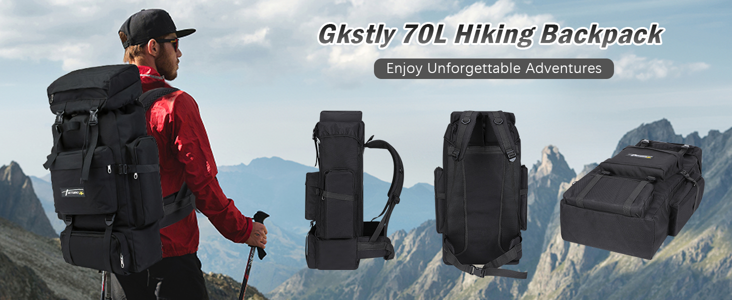 70L Waterproof Hiking Camping Backpack