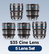 SIRUI Night Walker T1.2 S35 Cine Lens Set, 16mm, 75mm, Large Aperture Manual Focus Lens (MS-2SEG,...