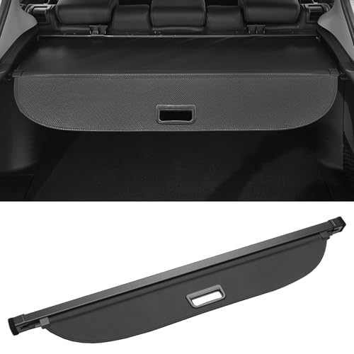 Motoforti Car Trunk Retractable Cargo Cover for Toyota Prius Base 2004-2009 Rear Trunk Parcel Shelf Luggage Security Shield Shade Cover Gloss Black