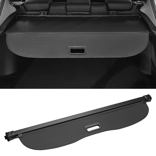 Motoforti Car Trunk Retractable Cargo Cover for Ford Kuga MK2(C520) 2013-2019 Rear Trunk Parcel Shelf Luggage Security Shield Shade Cover Black Carbon Fibe