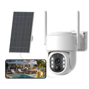 JUFLSKY 2K Solar Security Camera Outdoor Wireless