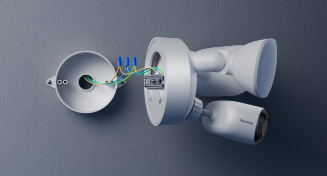 Exploded view diagram of a white electronic device components showing internal assembly and spring mechanism.