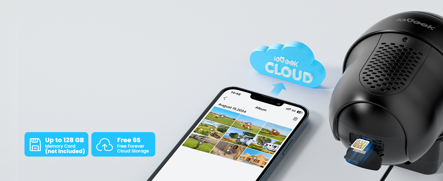 4G LTE Cellular Solar Security Camera Outdoor with SIM Card No WiFi 2K Battery Wireless CCTV