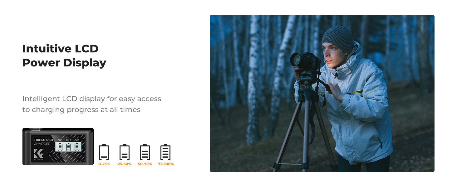 Advertisement showing camera LCD screen interface illustration on left, with nighttime photography scene on right.