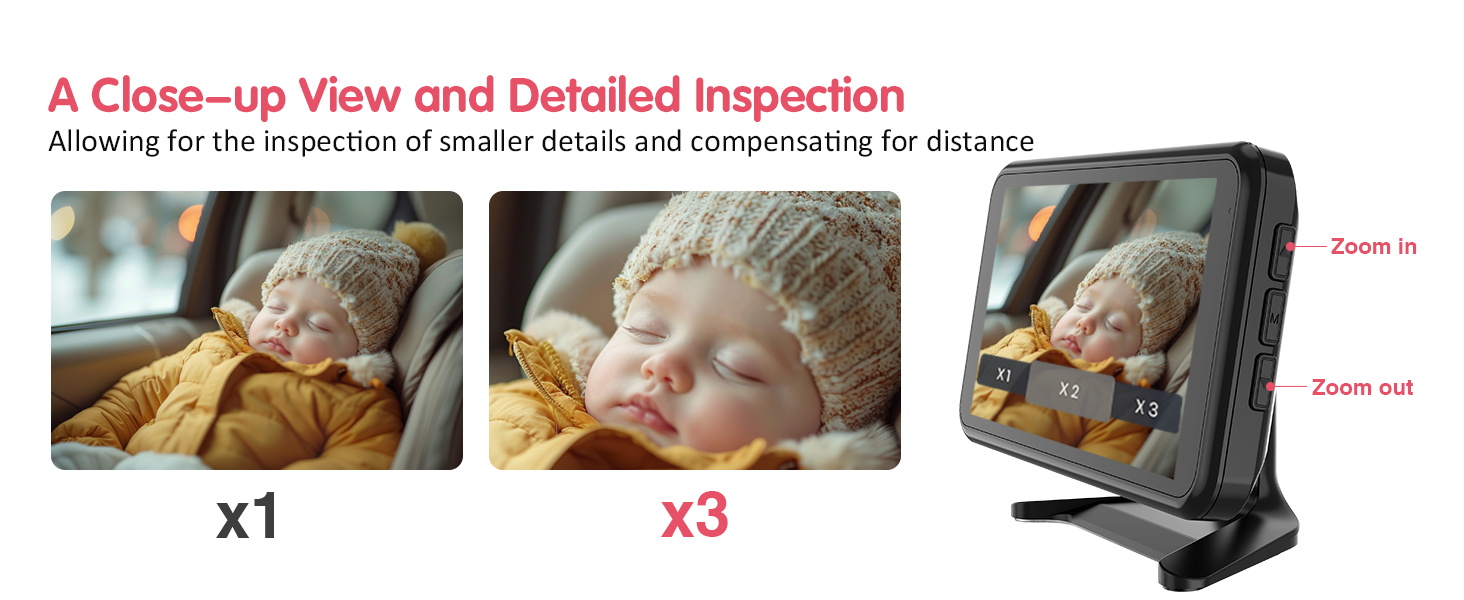 Luckview BM2 baby car camera 3X ZOOM