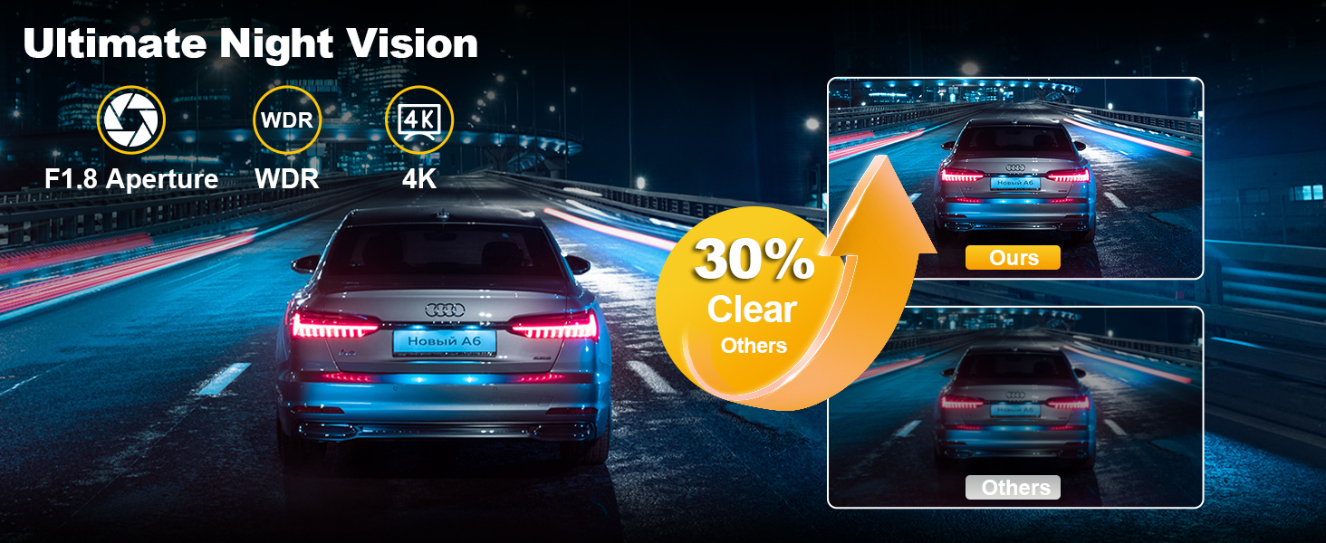 dash cam front and rear connect to phone