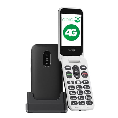 Doro Phone Leva E22-4G Flip Phone For Elderly - Large 2.8" Screen