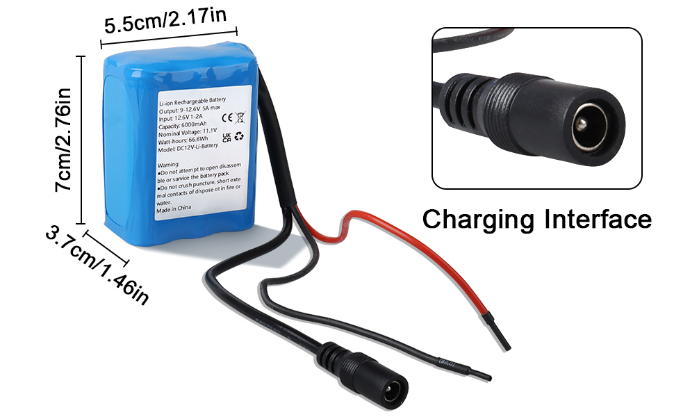 6000mAh 12V Battery