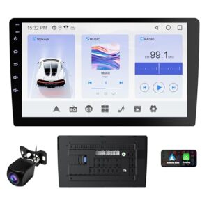 Haudio 10.1" Double-DIN Car Stereo with Apple CarPlay/Android Auto