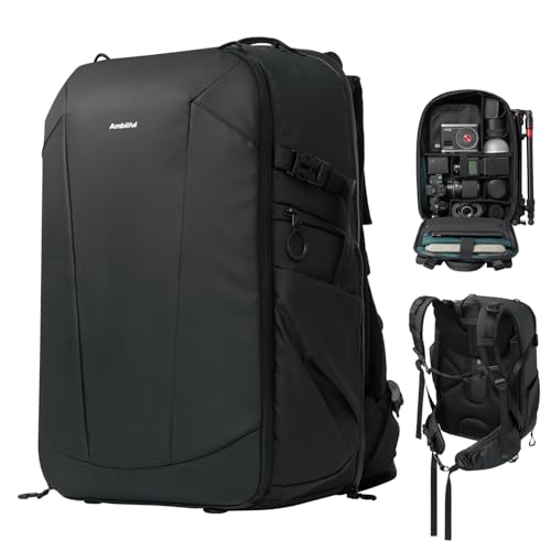 AMBITFUL Large Camera Backpack Bag for DSLR/SLR Mirrorless Camera Ergonomic suspended Professional outdoor photography backpack Waterproof with Tripod Holder&Laptop Compartment
