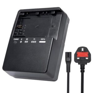 LP-E6 LP-E6N LC-E6 Battery charger Compatible with Canon EOS Rebel: Ra R5 R5 C R6 R7 DSLR 60D 60DA 70D 80D 90D 5DS 5DS R 5D Mark II III IV 6D 6DA Digital SLR Camera with Power Supply Cord.