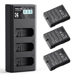 K&F Concept 3 pack EN-EL14 Battery and Charger