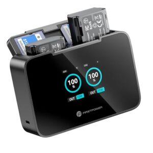 FirstPower 2-Pack NP-FZ100 Battery and 20W Fast Dual Charger Replacment for Sony A7III