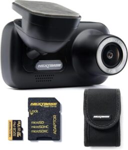 Nextbase 222 Dash Cam with 32GB SD Card + Carry Case - 1080p/30fps HD 140° Recording - Car Camera Dash Cam with Intelligent Parking