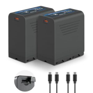 Neewer BASICS 2Pcs NP-F970 Replacement Batteries 7800mAh