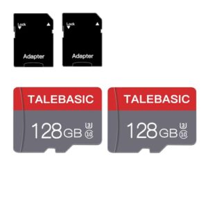 128GB Micro Card Class 10 Memory Card with sd adapter Fast speed TF Card for Tablet/Mobile Phone/Camera/Car Audio/Game Console(2 Pcs 128GB)