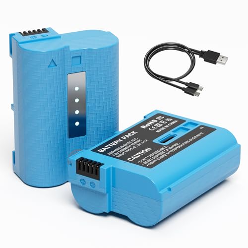 EN-EL15/EN-EL15c Battery 2400mAh Capacity with Smart LED Display