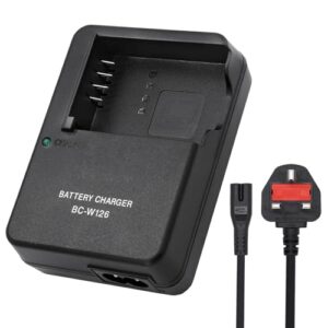 BC-W126 NP-W126 NP-W126S Battery Charger Compatible with Fujifilm: FinePix X-H1 X-PRO3 X-PRO2 X-T3 X-T2 X-T30 X-T20 X-T200 X-E3 X-A5 X-A3 Rechargeable Micro Single Travel Camera Chargers.
