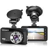 ORSKEY Dash Cam Front and Rear 1080P Full HD Dual Dashboard Camera Dashcam for Cars 170 Wide Angl...