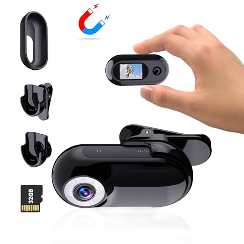 Xilecam Mini Body Camera 1080P with 32GB Card Helmet Camera Body Cameras with Audio and Video Recording Multi-Function Accessory Body Cam