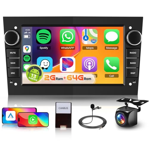 [2G+64G] Android Car Stereo for Opel Vauxhall Corsa Astra Vivaro Zafira with Wireless Carplay/Android Auto/GPS/WiFi