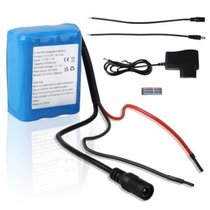 WoskjXas DC 12V 6000mAh Lithium-ion Rechargeable Battery for most 12V Devices