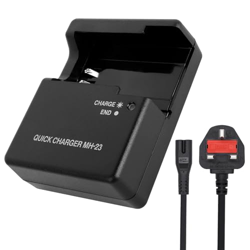 MH-23 Battery Charger for Nikon: for EN-EL9 EN-EL9a Battery Compatible with Nikon D40 D40X D60 D3000 D5000 Digital SLR Cameras. with Power Supply Cord.