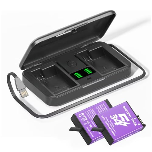 CITYORK Battery Charger Kit for DJI Osmo Action 5 Pro/Osmo Action4/Osmo-Action3 Sport Camera Charger